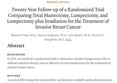 Evidence for the current management of breast cancer for surgeons, registrars, residents, interns and medical students