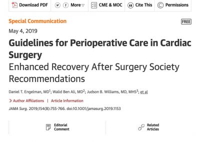 Education for cardiothoracic registrars and surgical trainees, important journal article from JAMA