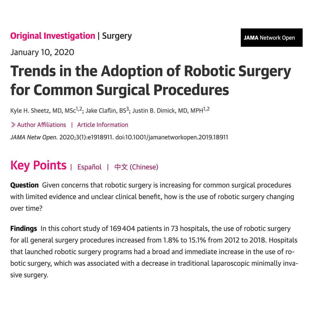 Trends in the Adoption of Robotic Surgery Trends in the adoption of robotic surgery - Surgical training, GSSE, RACS exams, Journal Articles