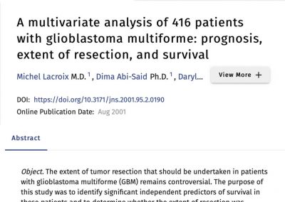 Important article from the journal of neurosurgery for surgical trainee education and GSSE exam preparation