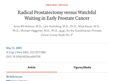 Primary Anatomy sharing up to date high impact evidence based medicine - journal article from NEJM - of interest to urology, urologists and surgical trainees