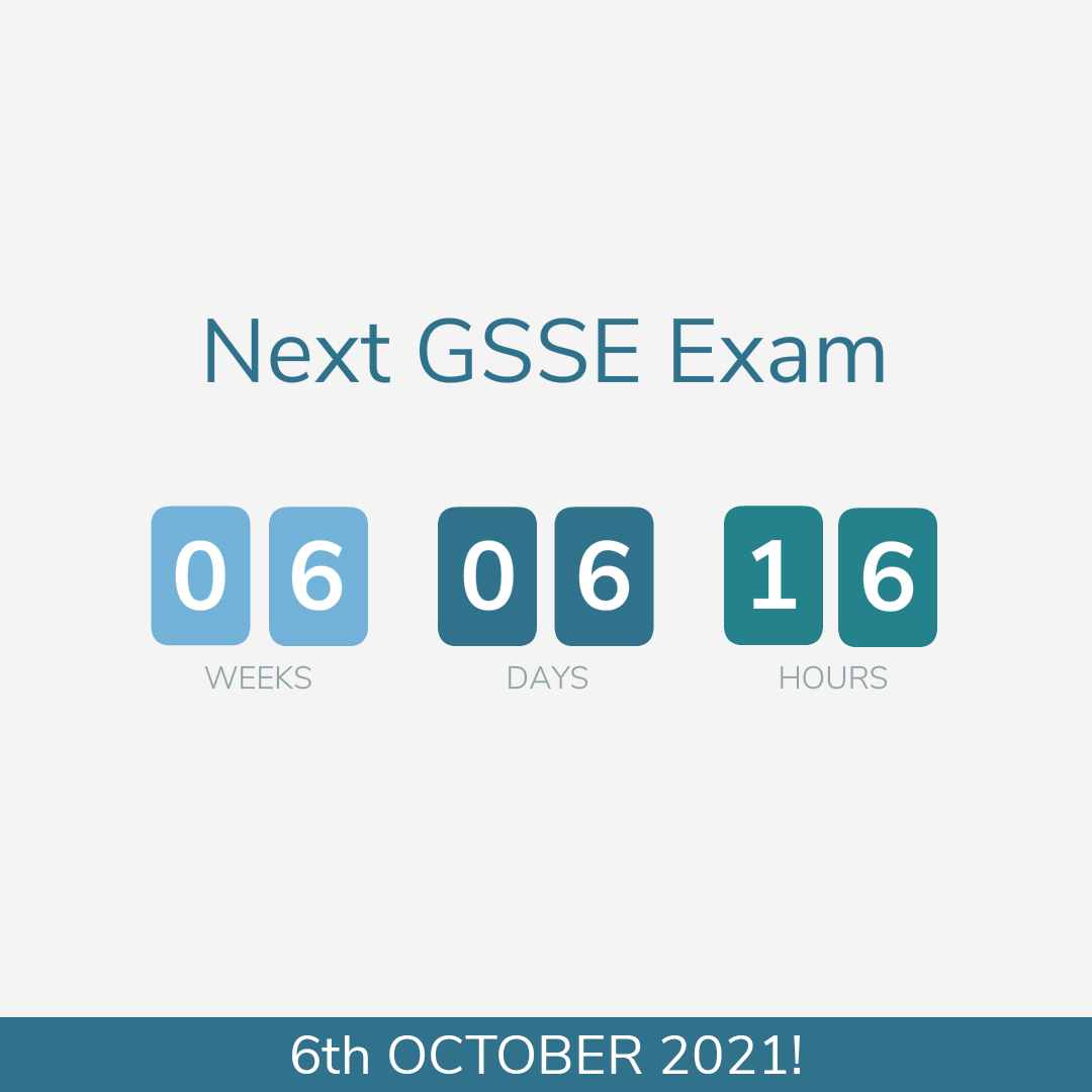 Next GSSE Exam Date – October 6th 2021! – Primary Anatomy