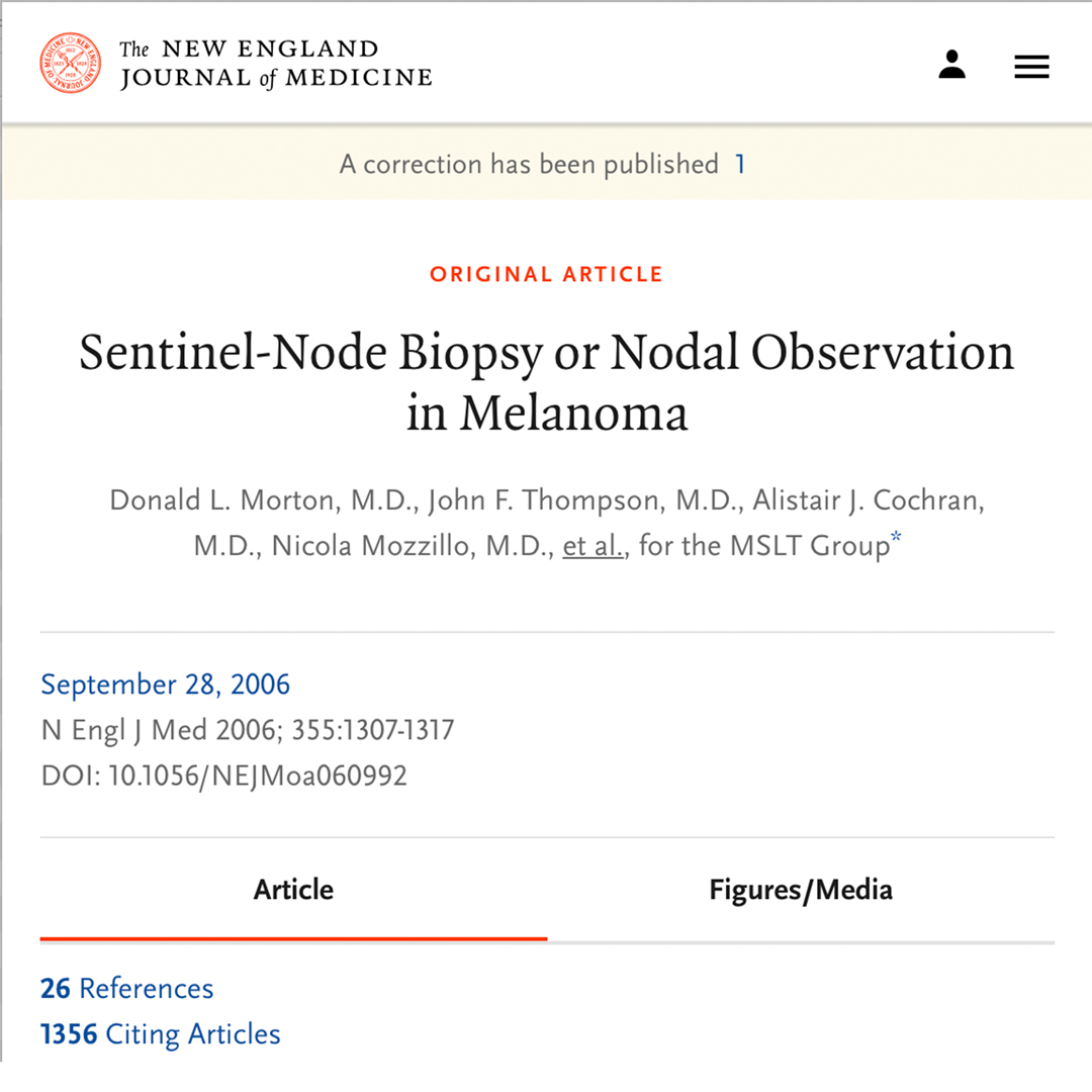Sentinel-Node Biopsy in Melanoma – Primary Anatomy